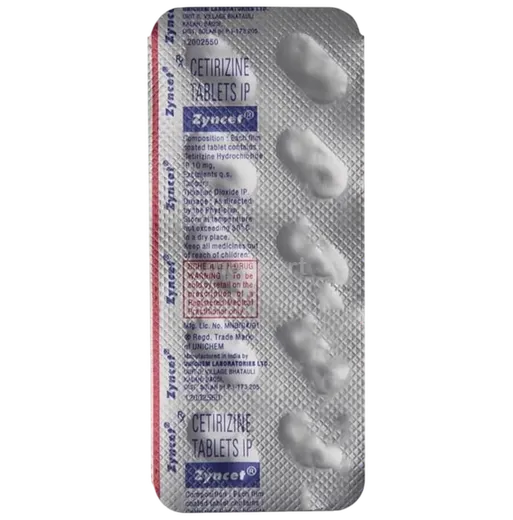 zyncet 10mg tablet 10's